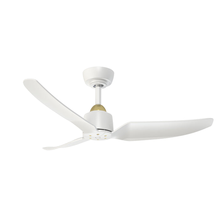 Hugo 42"Ceiling Fan Brushed Gold/Matte White-Fans-Kuzco Lighting-Lighting Design Store