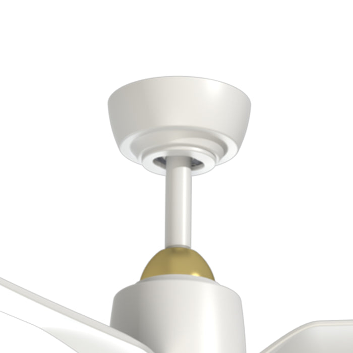 Hugo 52"Ceiling Fan Brushed Gold/Matte White-Fans-Kuzco Lighting-Lighting Design Store