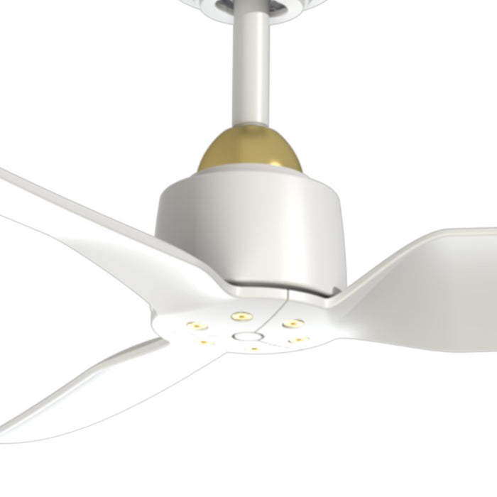 Hugo 52"Ceiling Fan Brushed Gold/Matte White-Fans-Kuzco Lighting-Lighting Design Store