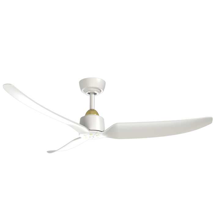 Hugo 52"Ceiling Fan Brushed Gold/Matte White-Fans-Kuzco Lighting-Lighting Design Store