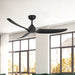 Hugo 52"Exterior Ceiling Fan Matte Black-Fans-Kuzco Lighting-Lighting Design Store