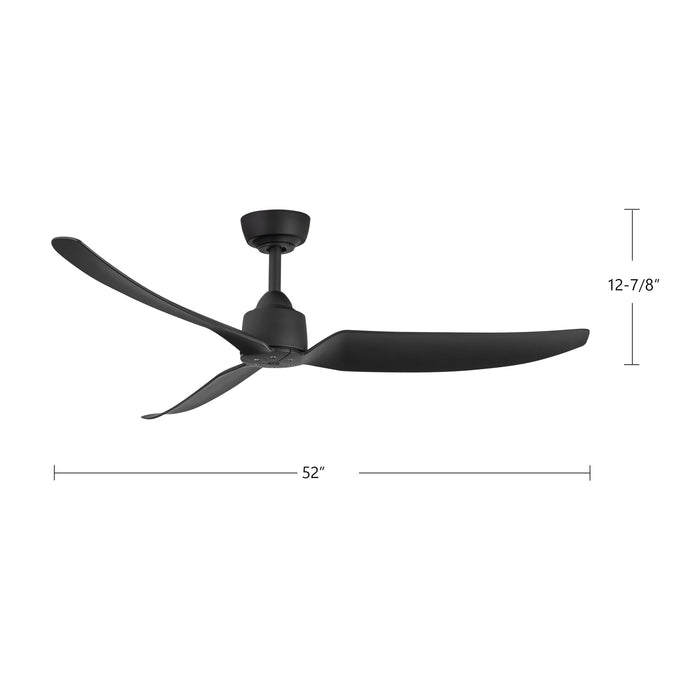 Hugo 52"Exterior Ceiling Fan Matte Black-Fans-Kuzco Lighting-Lighting Design Store