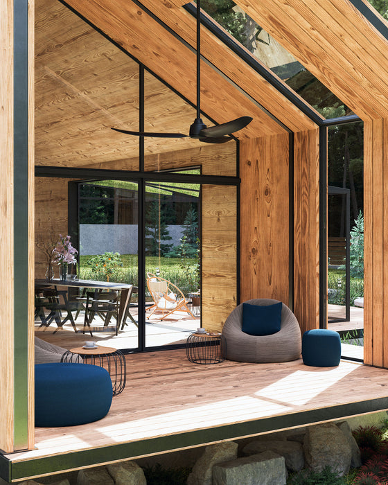 Hugo 52"Exterior Ceiling Fan Matte Black-Fans-Kuzco Lighting-Lighting Design Store