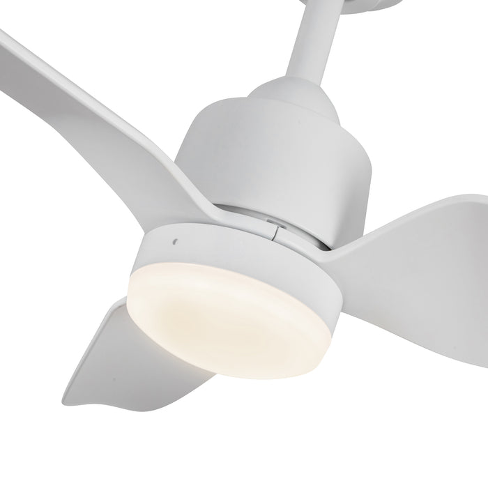 Hugo 52"Exterior Ceiling Fan Matte White-Fans-Kuzco Lighting-Lighting Design Store