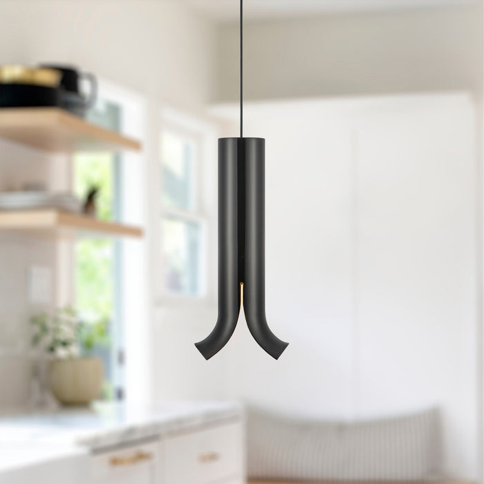 Husk LED Pendant Glossy Black-Mini Pendants-Kuzco Lighting-Lighting Design Store