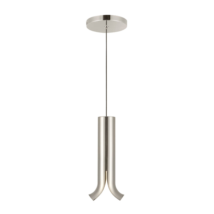 Husk LED Pendant Polished Nickel-Mini Pendants-Kuzco Lighting-Lighting Design Store