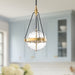 Harmony Three Light Pendant Brushed Gold/ Clear Water Glass-Pendants-Alora-Lighting Design Store