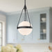 Harmony Three Light Pendant Matte Black/Glossy Opal Glass-Pendants-Alora-Lighting Design Store