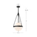 Harmony Three Light Pendant Brushed Gold/Glossy Opal Glass-Pendants-Alora-Lighting Design Store