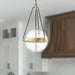 Harmony Four Light Pendant Brushed Gold/ Clear Water Glass-Pendants-Alora-Lighting Design Store