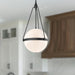Harmony Four Light Pendant Matte Black/Glossy Opal Glass-Pendants-Alora-Lighting Design Store