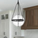 Harmony Four Light Pendant Matte Black/Clear Water Glass-Pendants-Alora-Lighting Design Store