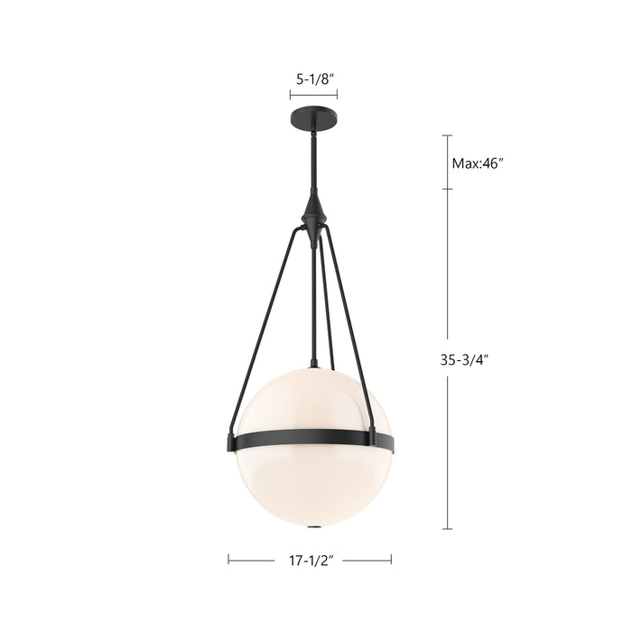 Harmony Four Light Pendant Matte Black/Clear Water Glass-Pendants-Alora-Lighting Design Store
