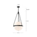 Harmony Four Light Pendant Matte Black/Clear Water Glass-Pendants-Alora-Lighting Design Store