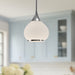 Hazel One Light Pendant Chrome/Opal Matte Glass-Mini Pendants-Alora-Lighting Design Store