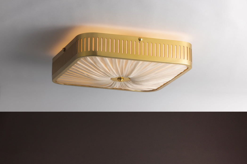 Henri Four Light Semi Flush Mount Aged Brass-Flush Mounts-Hudson Valley-Lighting Design Store