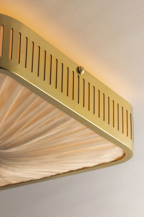 Henri Four Light Semi Flush Mount Aged Brass-Flush Mounts-Hudson Valley-Lighting Design Store