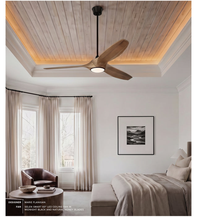 Selen 60" Ceiling Fan Midnight Black