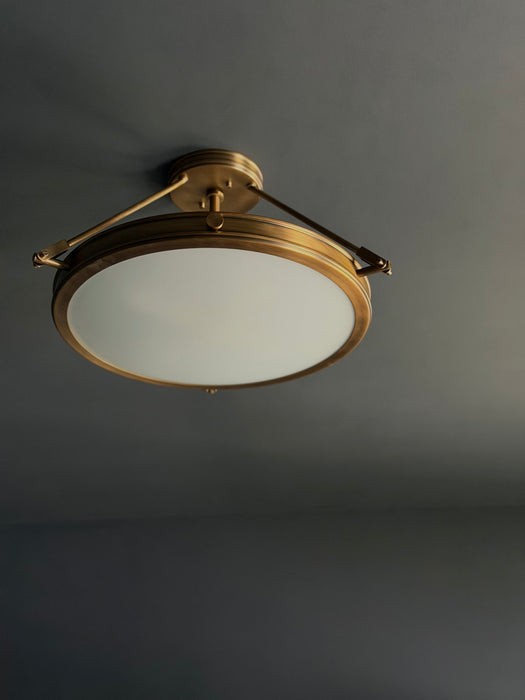 Collier LED Semi-Flush Mount Heritage Brass