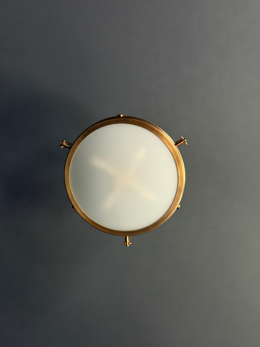 Collier LED Semi-Flush Mount Heritage Brass