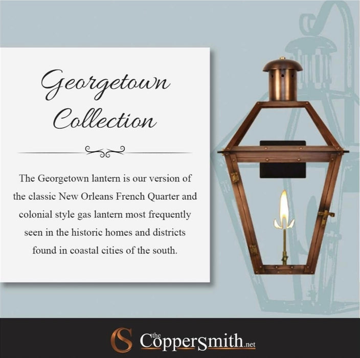 Georgetown 18" Natural Gas Outdoor Wall Sconce-Exterior-Coppersmith-Lighting Design Store