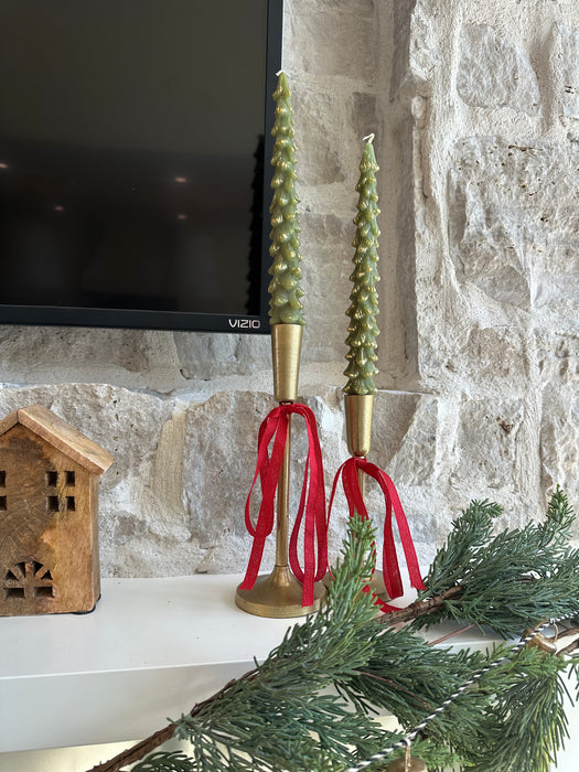 Tree Shaped Taper Candles w/ Gold Tips in Box-Home Accents-Creative Co-op-Lighting Design Store