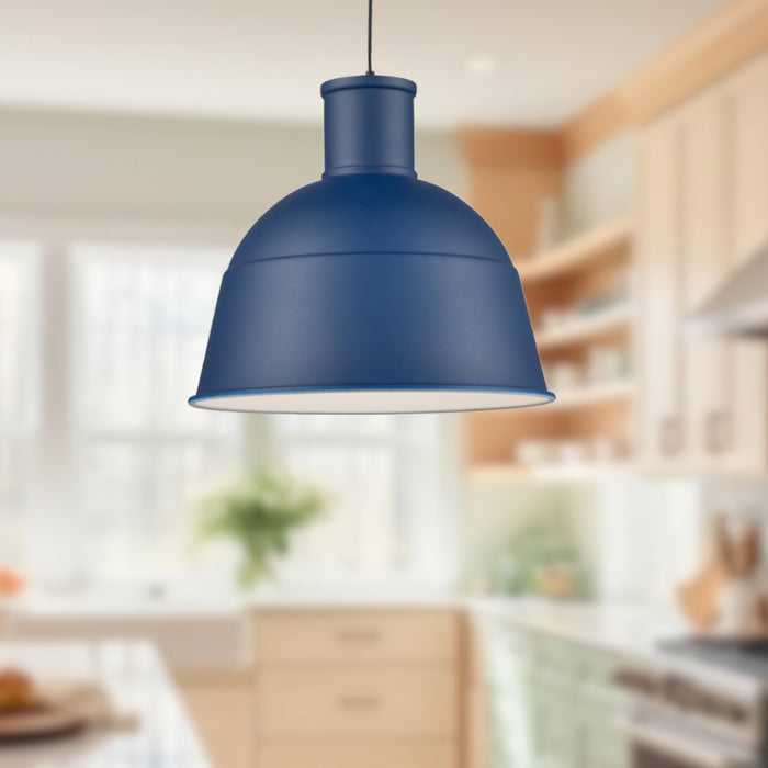 Irving One Light Pendant Indigo Blue-Pendants-Kuzco Lighting-Lighting Design Store