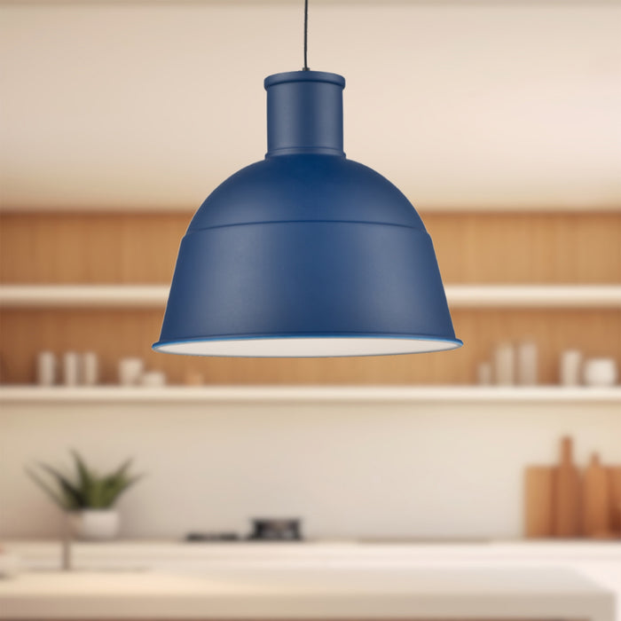 Irving One Light Pendant Indigo Blue-Pendants-Kuzco Lighting-Lighting Design Store
