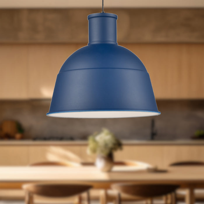 Irving One Light Pendant Indigo Blue-Pendants-Kuzco Lighting-Lighting Design Store
