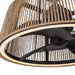 Isla 24"Ceiling Fan Matte Black/Braided Rope-Fans-Kuzco Lighting-Lighting Design Store