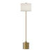 Issa One Light Floor Lamp Brushed Gold/Ivory Linen-Lamps-Alora-Lighting Design Store