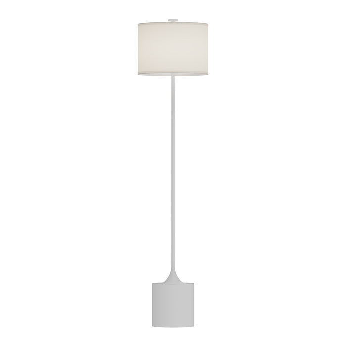 Issa One Light Floor Lamp White/Ivory Linen-Lamps-Alora-Lighting Design Store