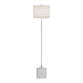 Issa One Light Floor Lamp White/Ivory Linen-Lamps-Alora-Lighting Design Store