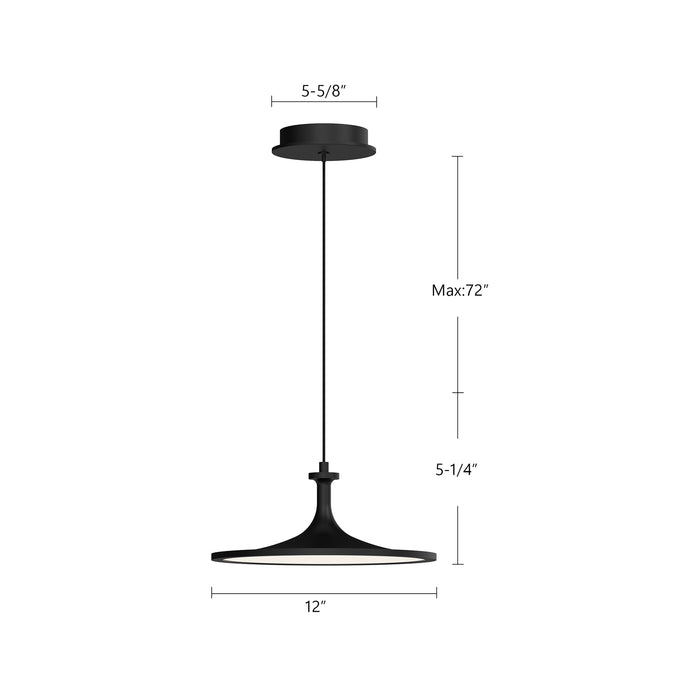 Issa LED Pendant White-Pendants-Alora-Lighting Design Store