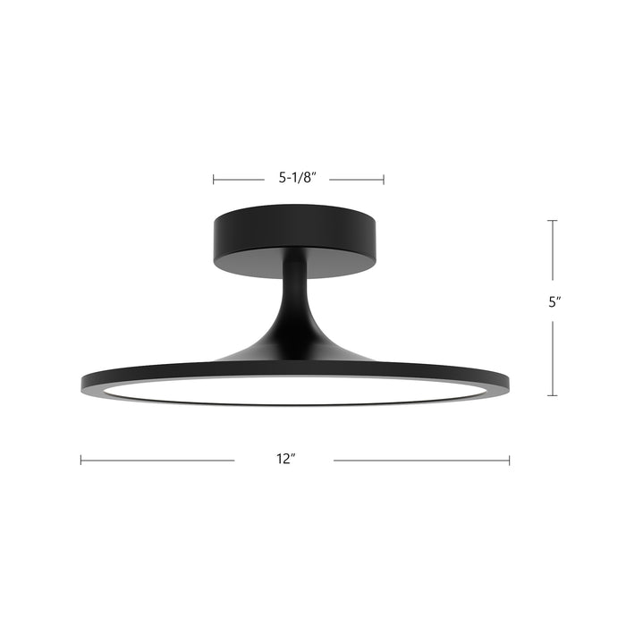 Issa LED Semi Flush Mount White-Semi-Flush Mts.-Alora-Lighting Design Store