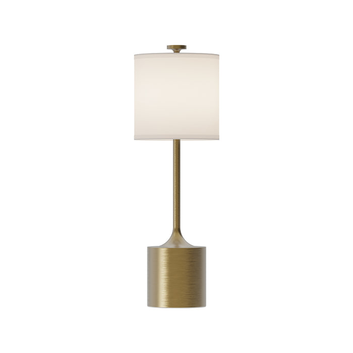 Issa One Light Table Lamp Brushed Gold/Ivory Linen-Lamps-Alora-Lighting Design Store