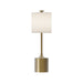 Issa One Light Table Lamp Brushed Gold/Ivory Linen-Lamps-Alora-Lighting Design Store