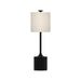Issa One Light Table Lamp Matte Black/Ivory Linen-Lamps-Alora-Lighting Design Store