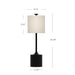 Issa One Light Table Lamp White/Ivory Linen-Lamps-Alora-Lighting Design Store