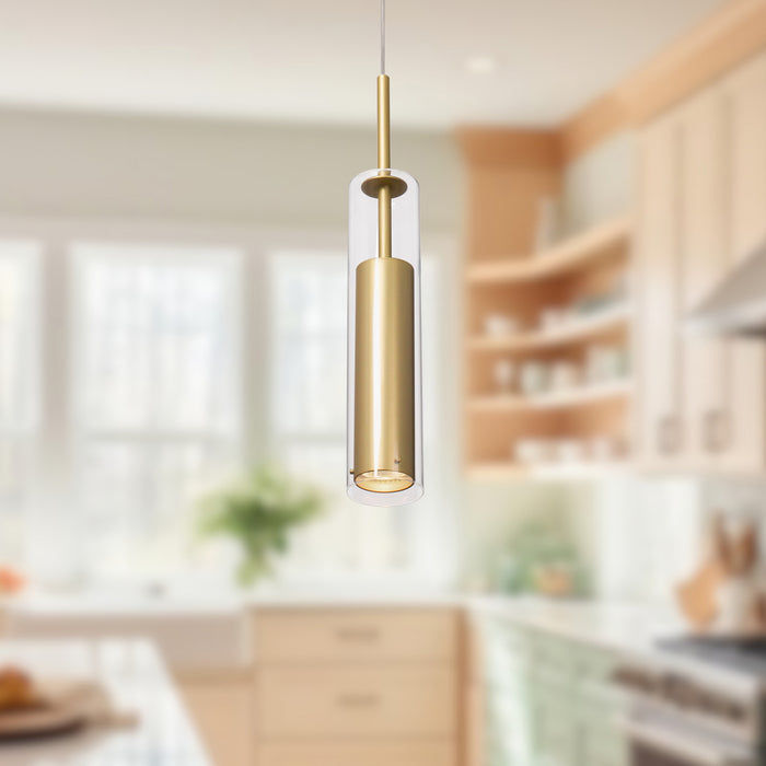 Jarvis One Light Pendant Brushed Gold-Mini Pendants-Kuzco Lighting-Lighting Design Store