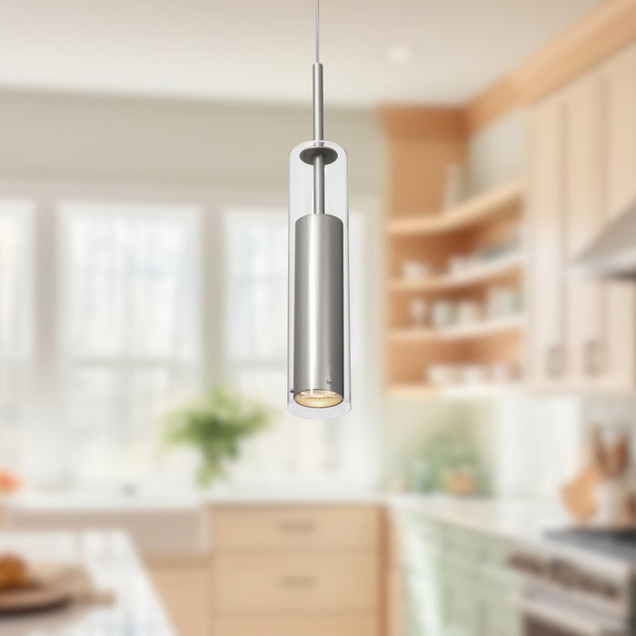 Jarvis One Light Pendant Brushed Nickel-Mini Pendants-Kuzco Lighting-Lighting Design Store