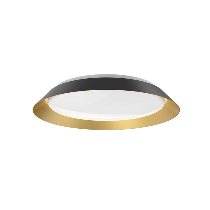 Jasper LED Flush Mount Black/Gold-Flush Mounts-Kuzco Lighting-Lighting Design Store