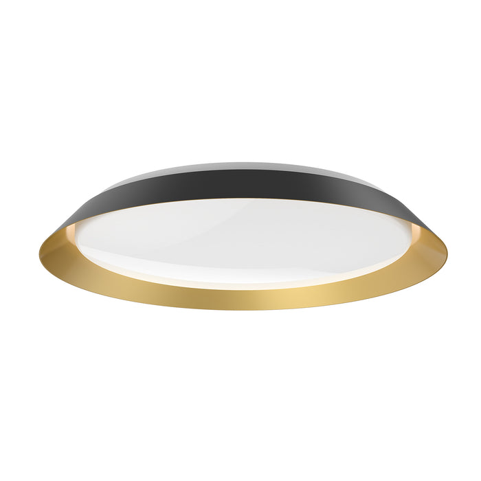 Jasper LED Flush Mount Black/Gold-Flush Mounts-Kuzco Lighting-Lighting Design Store