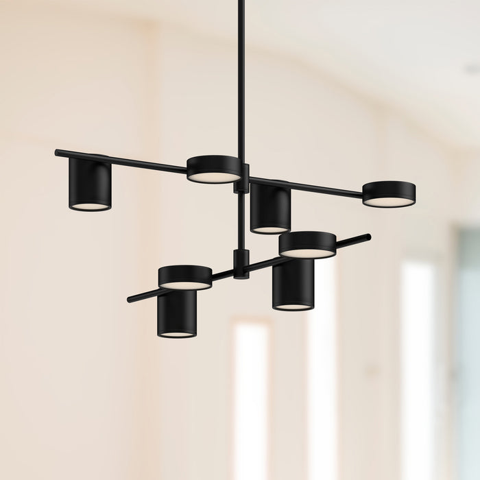 Jayden LED Chandelier Black-Large Chandeliers-Kuzco Lighting-Lighting Design Store