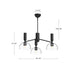 Jude Three Light Chandelier Clear Glass/Matte Black-Mid. Chandeliers-Alora-Lighting Design Store
