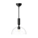 Jude One Light Pendant Clear Glass/Matte Black-Pendants-Alora-Lighting Design Store