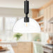 Jude One Light Pendant Clear Glass/Matte Black-Pendants-Alora-Lighting Design Store