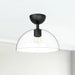 Jude One Light Semi-Flush Mount Clear Glass/Matte Black-Semi-Flush Mts.-Alora-Lighting Design Store
