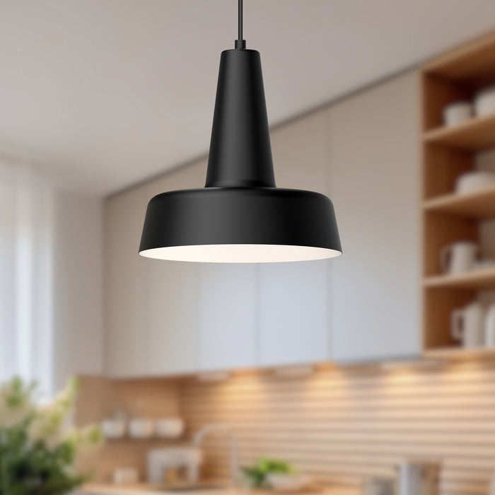 Juliana One Light Pendant Matte Black-Pendants-Alora-Lighting Design Store