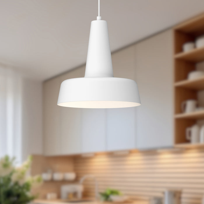 Juliana One Light Pendant White-Pendants-Alora-Lighting Design Store